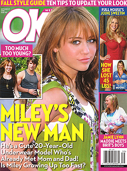 Illustration for article titled This Week In Tabloids: Miley's Man Models, Lindsay Cuts Herself, 90210 Stars Don't Eat